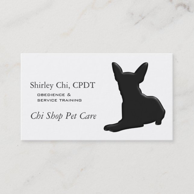 Carte De Visite Chihuahua Chig Pet 3d line art (Devant)