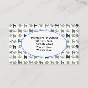 Carte de visite Chihuahua & Paw