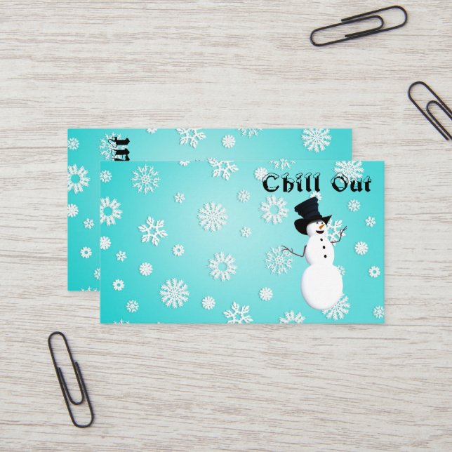 Carte de visite Chill Out (Devant/Arrière en situation)