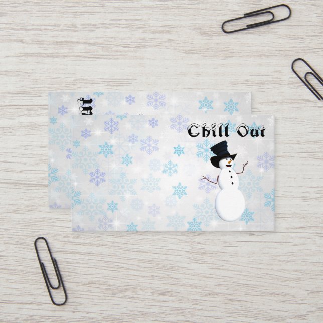 Carte de visite Chill Out (Devant/Arrière en situation)