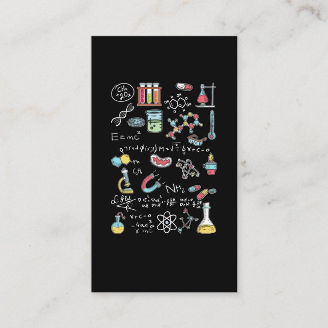 Carte De Visite Chimie Mathématicien Physique Chimiste (Devant)