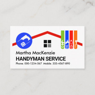 Carte De Visite Chimney Bâtiment sur le toit Réparation