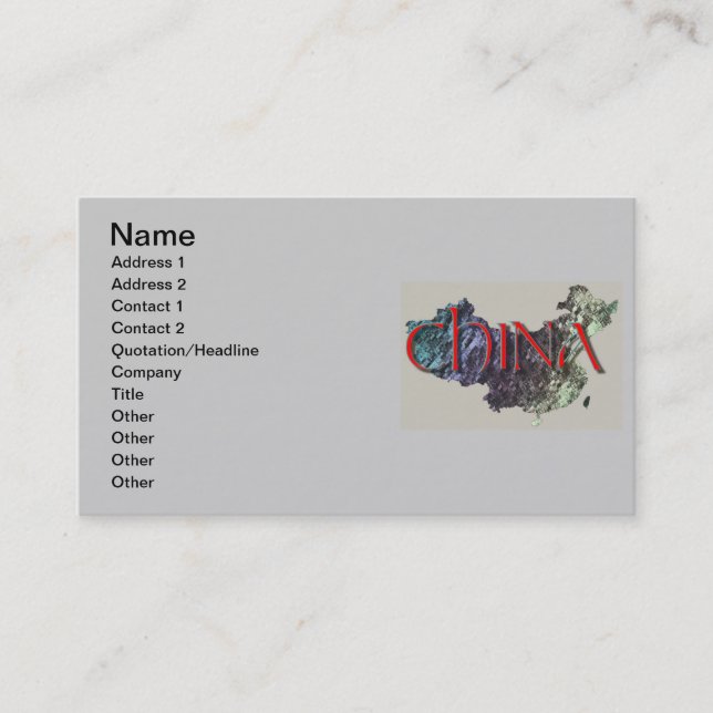 Carte de visite chinois (Devant)