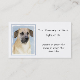 Carte De Visite Chinook (Oreilles Laissées) Peinture - Art Chien o