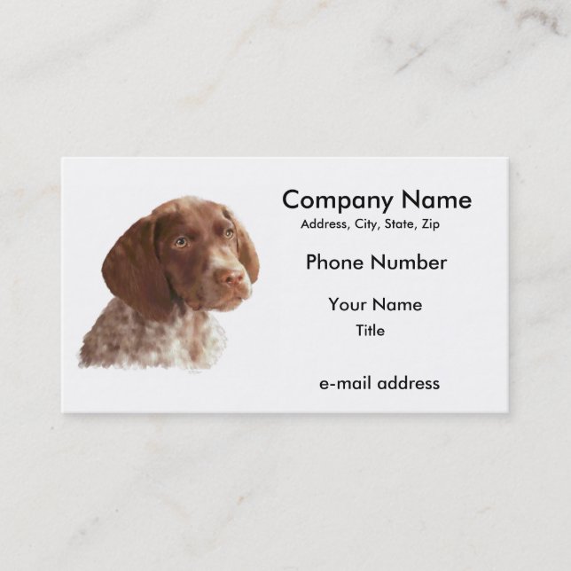 Carte De Visite Chiot à aire courte allemand (Devant)
