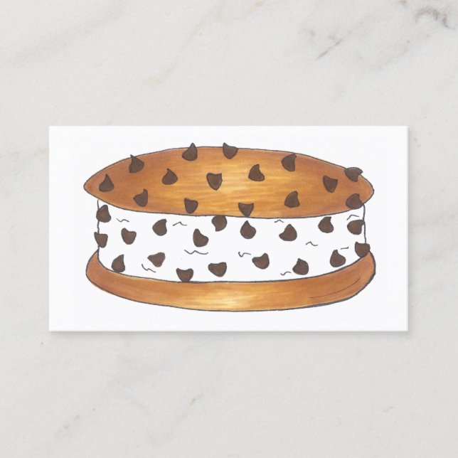 Carte De Visite Chipwich Chocolat Chip Cookie Sandwich à la crème  (Devant)