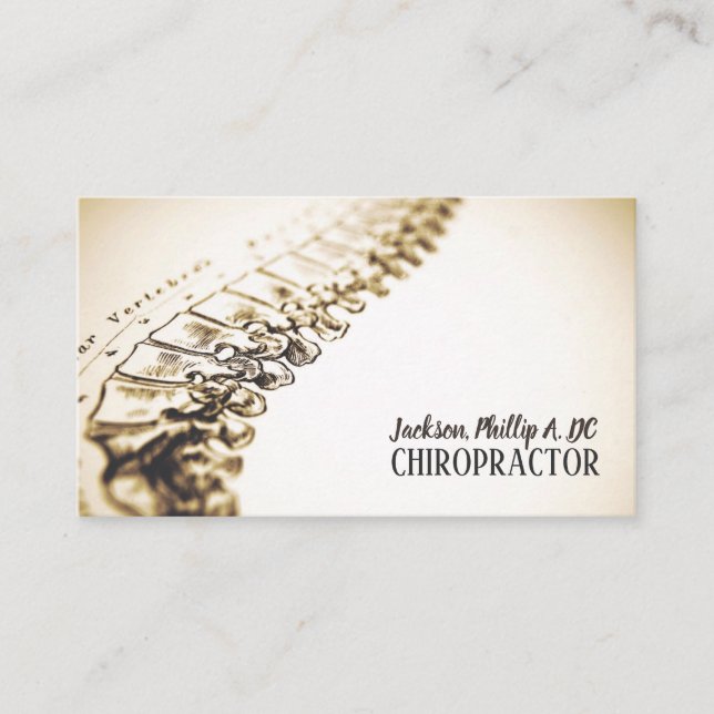 Carte De Visite Chiropracteur Chiropratique Clinique Thérapie Mass (Devant)