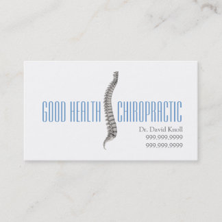 Carte De Visite Chiropractor Chiropractic Health Wellness Clinic