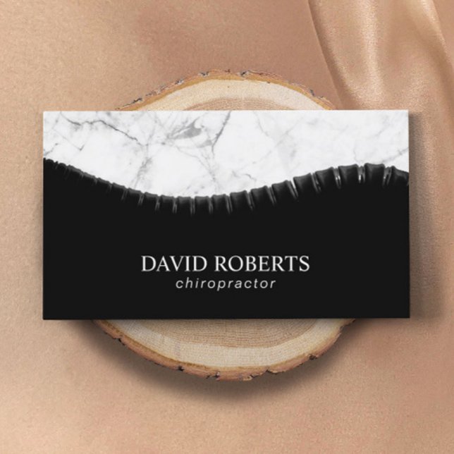 Carte De Visite Chiropractor Chiropratique Spine et Marble Chiro (Créateur téléchargé)