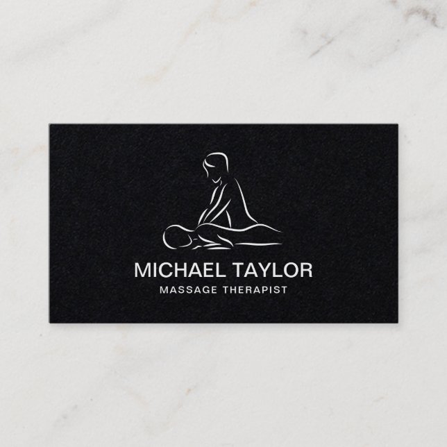 Carte De Visite Chiropractor Professional Massage Homme (Devant)