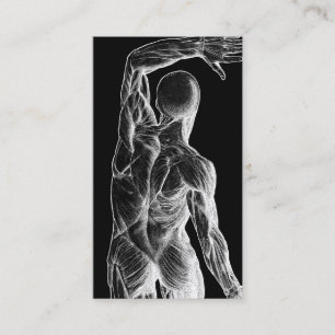 Carte De Visite Chiropraticien Anatomie Arrière Chiropratique Noir