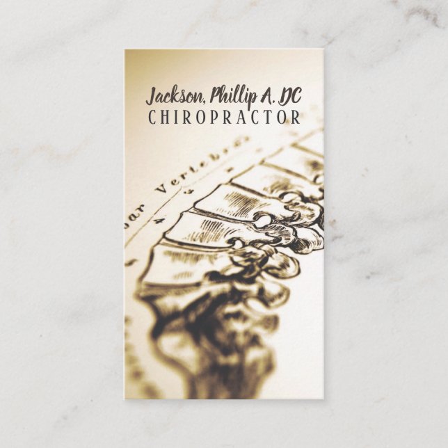 Carte De Visite Chiropraticien Clinique de chiropratique Thérapie  (Devant)