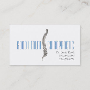 Carte De Visite Chiropraticien Clinique de santé et de bien-être c
