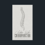 Carte De Visite Chiropraticien De La Spine Anatomique<br><div class="desc">Un carte de visite de chiropracteur moderne élégant avec votre nom dans un script moderne élégant, et une épine anatomique dessin sur un arrière - plan de lin faux gris clair. Typographie moderne noire et grise. Inclut une citation "se sentir mieux, bouger mieux, vivre mieux". Cette carte sert de carte...</div>