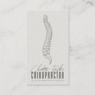 Carte De Visite Chiropraticien De La Spine Anatomique