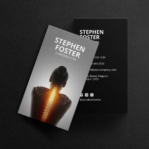 Carte De Visite Chiropraticien Massage Thérapeute Spine Ajuster No