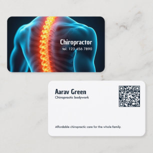 Carte De Visite Chiropraticien QR personnalisé