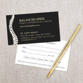 Carte De Visite Chiropratique Chiropraticien Nomination Rappel