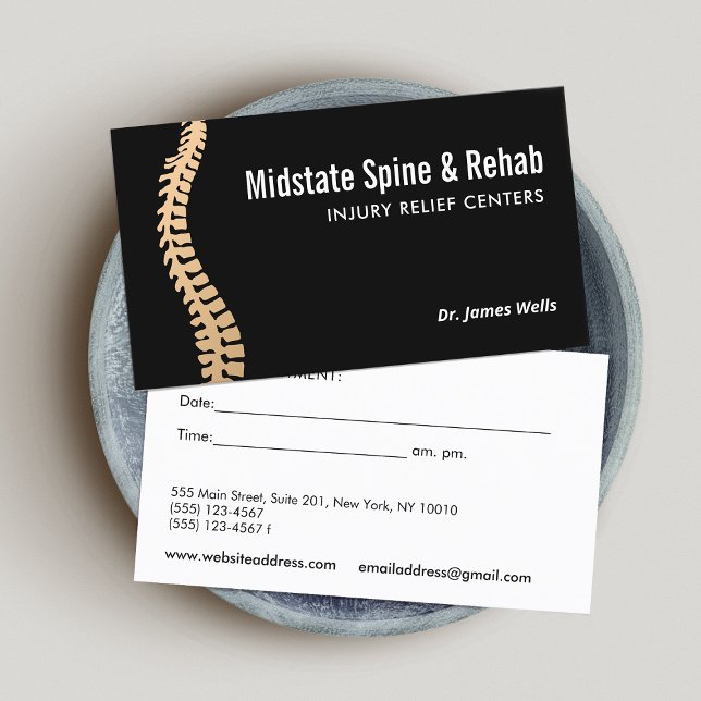 Carte De Visite Chiropratique Chiropraticien Rappel Bus (Créateur téléchargé)