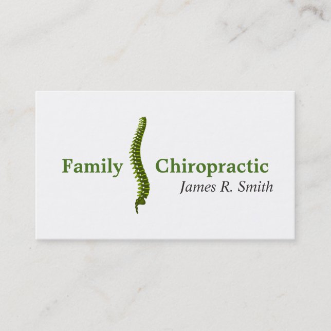 Carte De Visite Chiropratique de la famille Chiropraticien Cliniqu (Devant)
