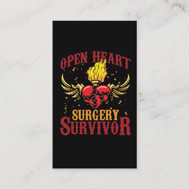 Carte De Visite Chirurgie cardiaque ouverte Survivant Contourner l (Devant)