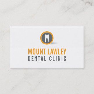 Carte De Visite CHIRURGIE DENTAIRE LOGO moderne dent orange gris