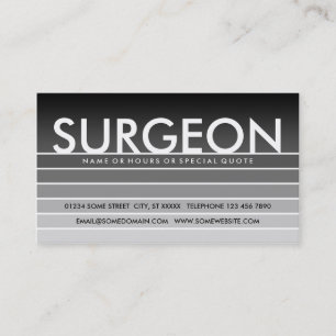 Carte De Visite CHIRURGIE gris