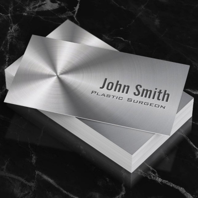 Carte De Visite Chirurgien plastique Faux Métal Médicale (Créateur téléchargé)