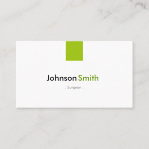 Carte De Visite Chirurgien - Simple Mint Green