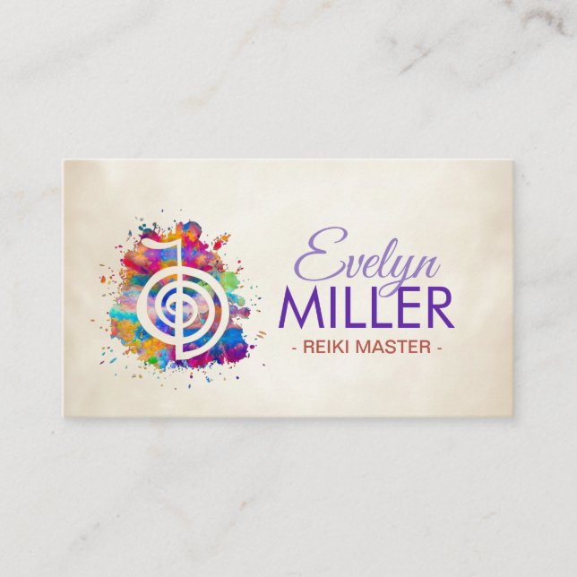 Carte De Visite Cho ku Rei dans splatter coloré (Devant)