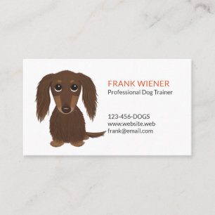 Carte De Visite Chocolat Brown Dachshund Doxie mignon chien de d