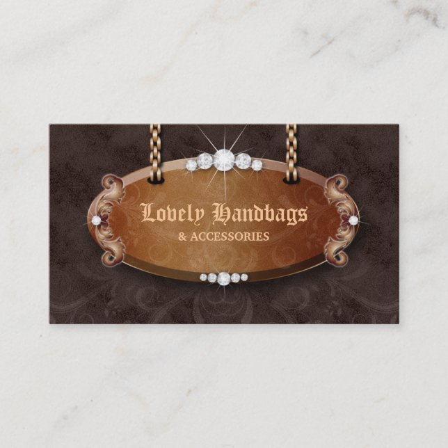 Carte De Visite Chocolat de peau de serpent de cuir de bourse de (Devant)