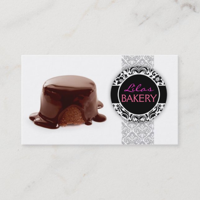 Carte De Visite Chocolat dessert bakery Business card (Devant)