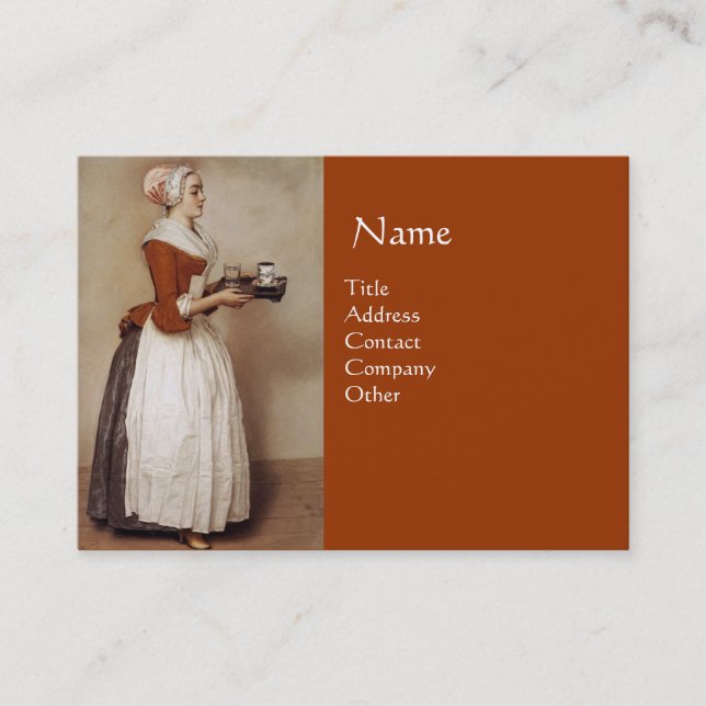 CARTE DE VISITE CHOCOLAT FONDUE DÎNER FÊTE (Devant)