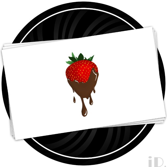 carte de visite chocolat fraise (Créateur téléchargé)