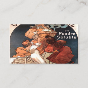 Carte De Visite Chocolat idéal Alphonse Mucha
