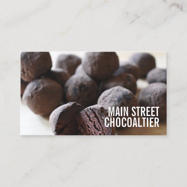 Carte De Visite Chocolatier Bon Bon Truffes Candy Chocolatier Shop (Devant)