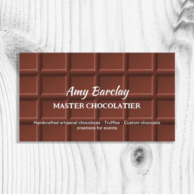 Carte De Visite 🍫 Chocolatier personnalisé (Chocolate Business Cards)