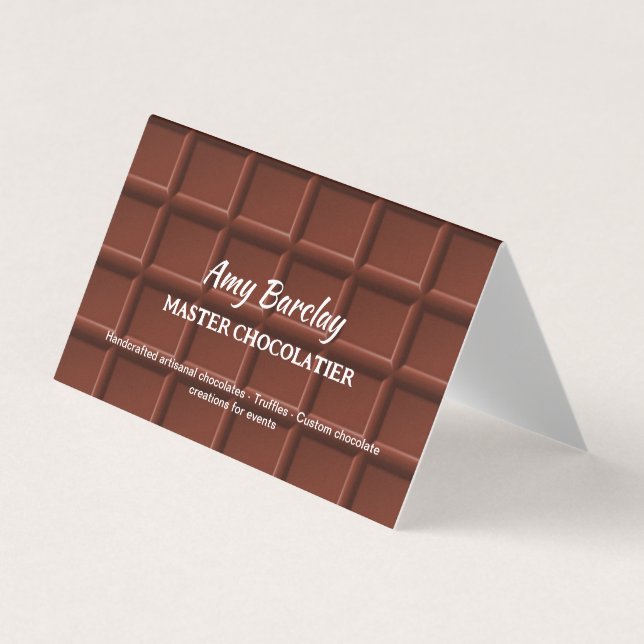 Carte De Visite Chocolatier personnalisé QR (Devant)