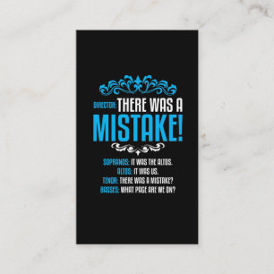 Carte De Visite Choir Singer Musical Directeur Soprano Alto T