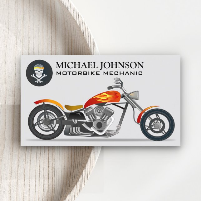 Carte De Visite Chopper personnalisé | Moto | Réparation de moto (Créateur téléchargé)