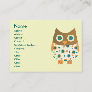 Carte De Visite Chouette à oeil bleu