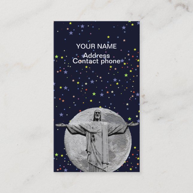 Carte De Visite Christ, lune et étoiles (Devant)