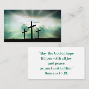 Carte De Visite Christian Inspirational Hope Bible Croix religieus