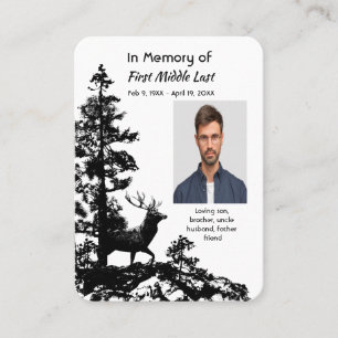 Carte De Visite Christian Memory Keepsaké Masculine Stade Deer