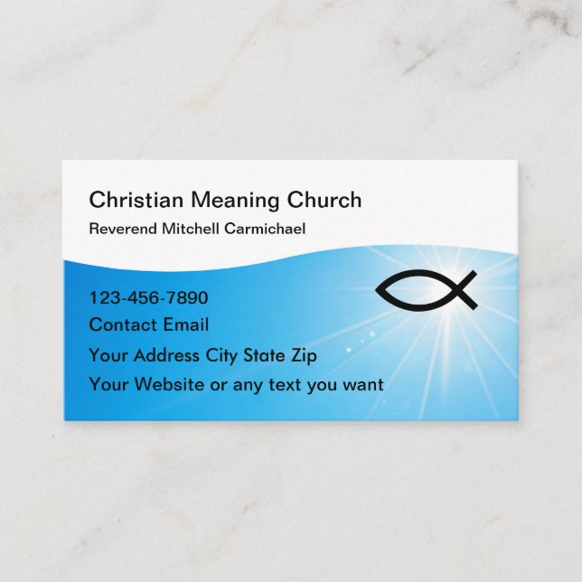 Carte De Visite Christian Modern Business Cards Design (Devant)