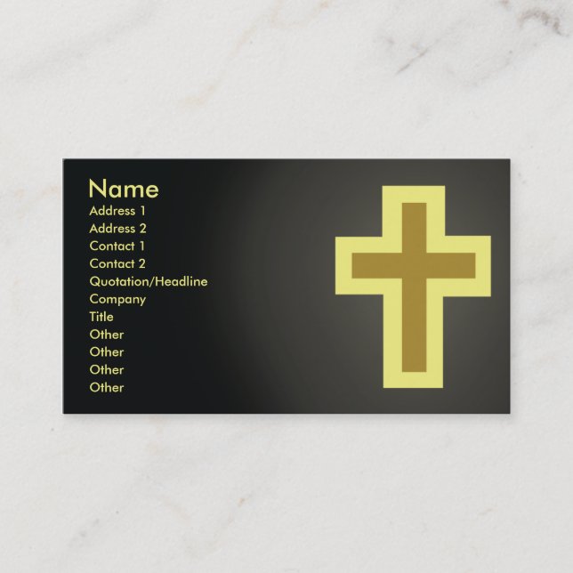 Carte De Visite Christianisme - affaires (Devant)