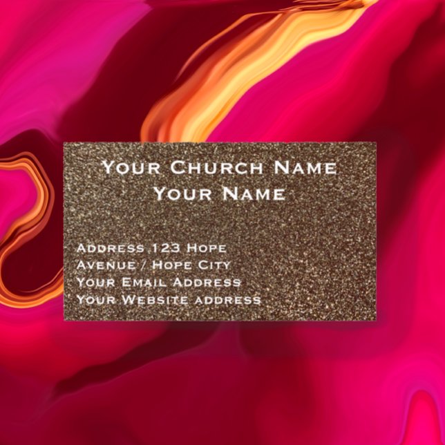 Carte De Visite Christianisme Religieux Classy Gold Black Church (Customize Church Place of Worship business invitation card. Gold Black simple. Add Bible Verse Text)