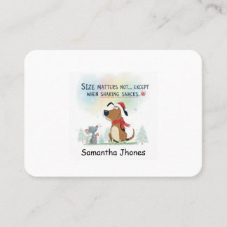 Carte De Visite Christmas business card  funny dog 