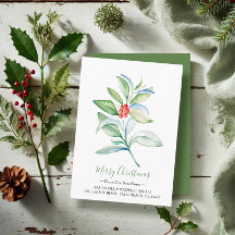 Christmas Greenery Moving Announcement Insertion